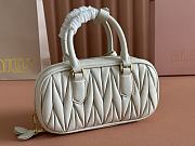 Bagsaaa Miu Miu Arcadie matelassé nappa leather mini-bag 5BP088 white - 19cm - 2