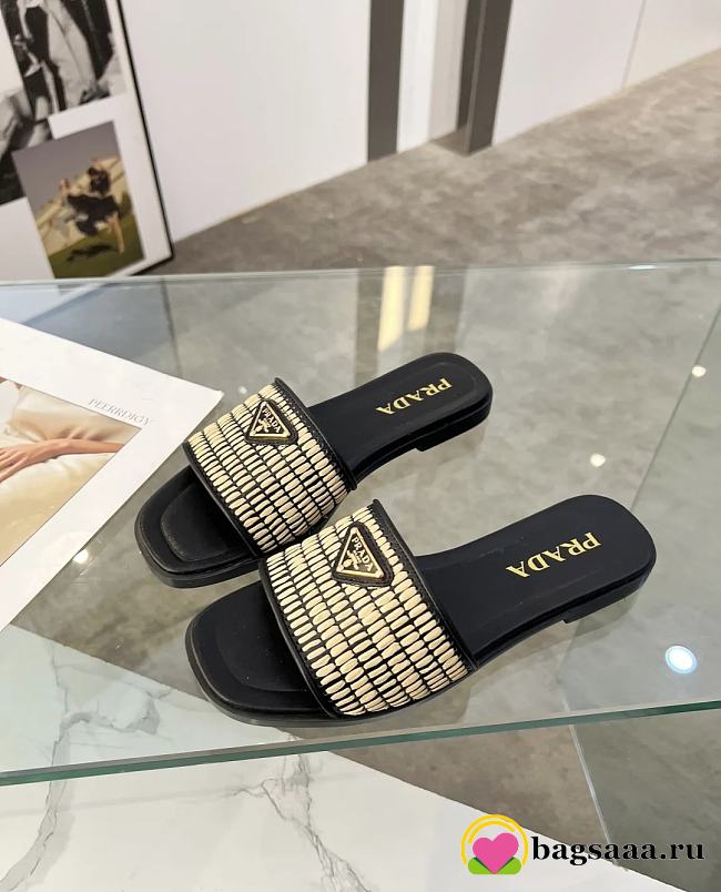 Bagsaaa Prada Summer Slippers Black - 1