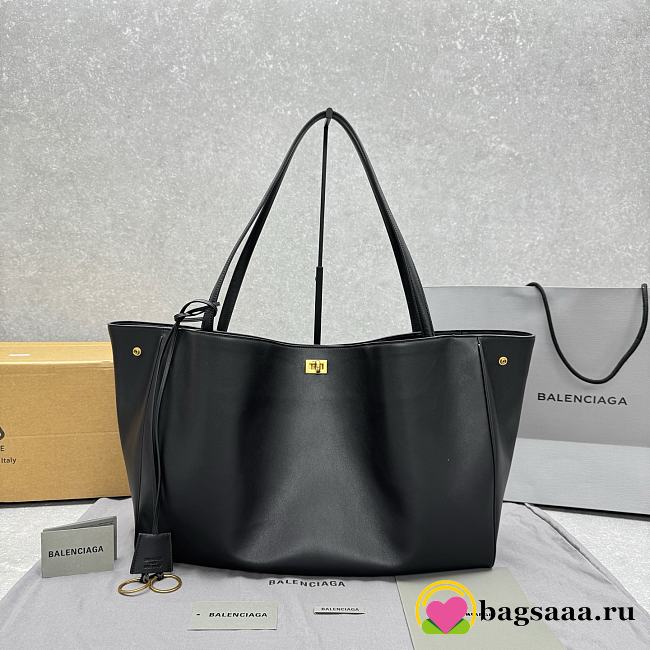 Bagsaaa Balenciaga Rodeo Tote Bag in black smooth calfskin - 47cm - 1