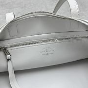 Bagsaaa Balenciaga Carrie Bowling Bag Small in white calfskin - 31cm - 3