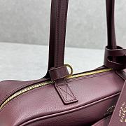 Bagsaaa Balenciaga Carrie Bowling Bag Small in burgundy calfskin - 31cm - 4