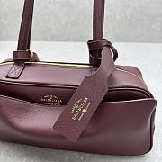 Bagsaaa Balenciaga Carrie Bowling Bag Small in burgundy calfskin - 31cm - 2