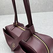 Bagsaaa Balenciaga Carrie Bowling Bag Small in burgundy calfskin - 31cm - 3