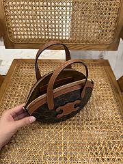 Bagsaaa Celine Oval Bag In Triomphe Canvas And Calfskin 122262 - 24cm - 4