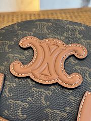 Bagsaaa Celine Oval Bag In Triomphe Canvas And Calfskin 122262 - 24cm - 2