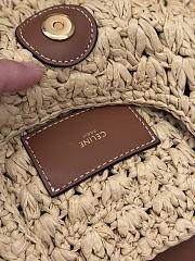 Bagsaaa Celine Cabas Triangle In Raffia And Calfskin 119772 - 45cm - 2