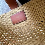 Bagsaaa Small Louise Bucket In Raffia And Calfskin 119742 - 19cm - 2
