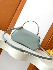 Bagsaaa Teen Celine Lola In Shiny Calfskin 119533 Ice Blue - 20 x 11.5 x 5 CM - 2
