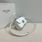 Bagsaaa Teen Celine Lola In Shiny Calfskin 119533 White - 20 x 11.5 x 5 CM - 3