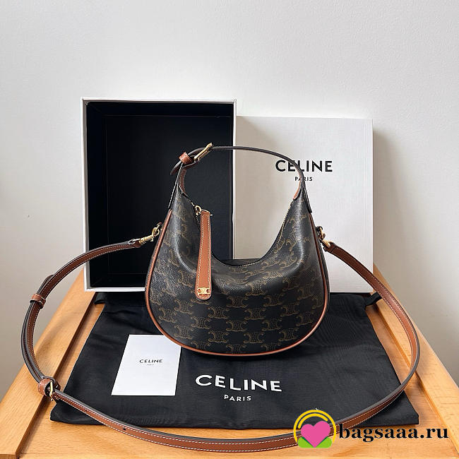 Bagsaaa Teen Celine Lulu In Triomphe Canvas And Calfskin 120722 - 21 x 24 x 5 CM - 1