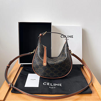 Bagsaaa Teen Celine Lulu In Triomphe Canvas And Calfskin 120722 - 21 x 24 x 5 CM