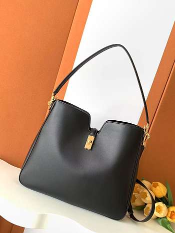 Bagsaaa Celine Medium Camille 16 Soft Bag In Smooth Calfskin 119563 Black - 36cm