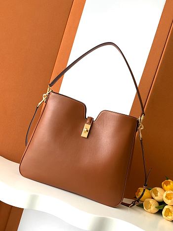 Bagsaaa Celine Medium Camille 16 Soft Bag In Smooth Calfskin 119563 Brown - 36cm