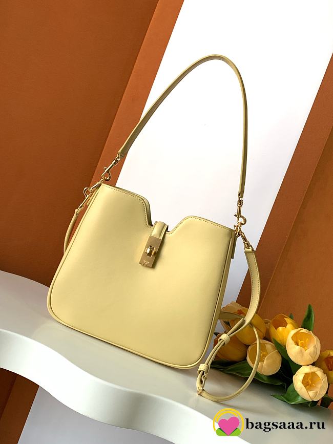 Bagsaaa Celine Small Camille 16 Soft Bag In Smooth Calfskin Yellow - 24.5cm - 1