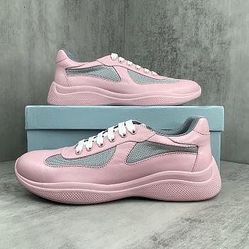 Bagsaaa Prada America's Cup Soft rubber and bike fabric sneakers pink