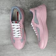 Bagsaaa Prada America's Cup Soft rubber and bike fabric sneakers pink - 2