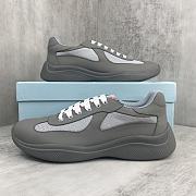Bagsaaa Prada America's Cup Soft rubber and bike fabric sneakers gray - 1