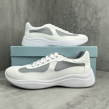 Bagsaaa Prada America's Cup Soft rubber and bike fabric sneakers white