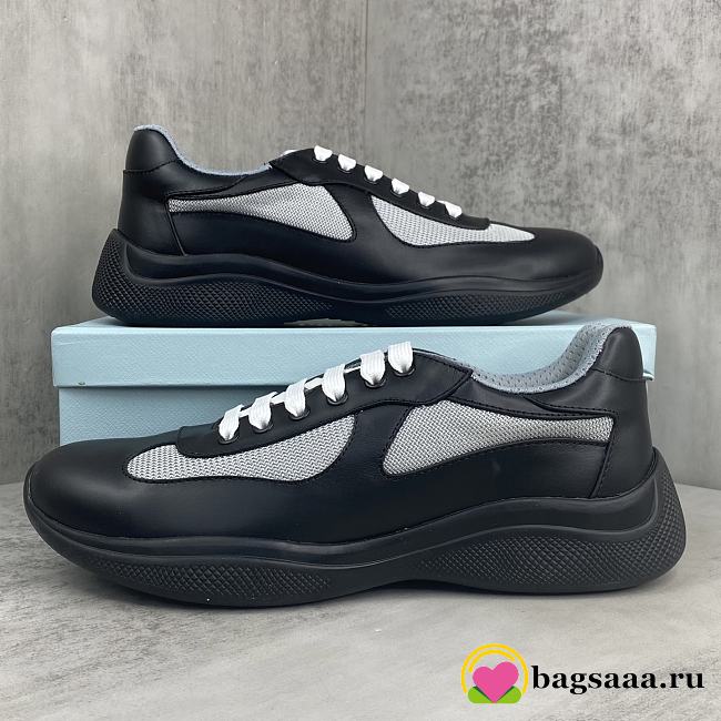 Bagsaaa Prada America's Cup Soft rubber and bike fabric sneakers black - 1
