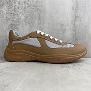 Bagsaaa Prada America's Cup Soft rubber and bike fabric sneakers brown - 3