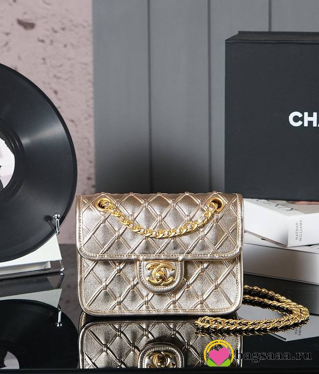 Bagsaaa Chanel Mini Flap Bag AS4797 Gold - 19cm - 1