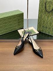 Bagsaaa Gucci Women's Horsebit slingback pump 782407 black - 2