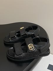 Bagsaaa Gucci Women's sandal with Double G 816625 black - 3