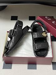 Bagsaaa Gucci Women's sandal with Double G 816625 black - 2