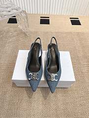 Bagsaaa Celine Alma Triomphe Slingback In Denim - 1