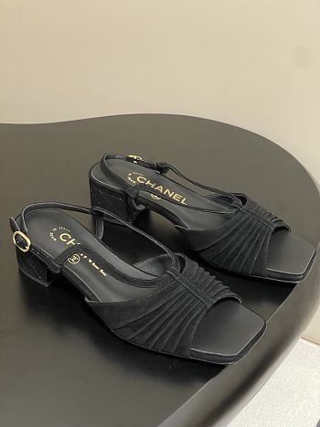 Bagsaaa Chanel Sandals G46329 Black Suede