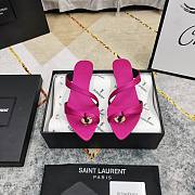 Bagsaaa YSL Satin Thong Sandals Hot Pink - 1