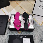 Bagsaaa YSL Satin Thong Sandals Hot Pink - 4