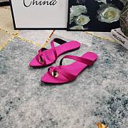 Bagsaaa YSL Satin Thong Sandals Hot Pink - 3