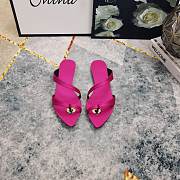 Bagsaaa YSL Satin Thong Sandals Hot Pink - 2