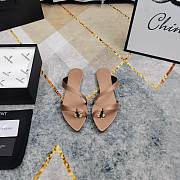 Bagsaaa YSL Satin Thong Sandals Nude - 4