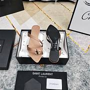 Bagsaaa YSL Satin Thong Sandals Nude - 3