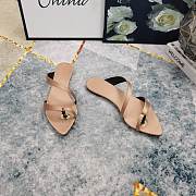 Bagsaaa YSL Satin Thong Sandals Nude - 2