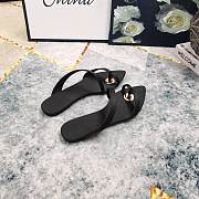 Bagsaaa YSL Satin Thong Sandals Black - 3