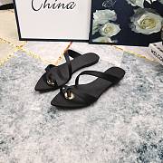 Bagsaaa YSL Satin Thong Sandals Black - 2