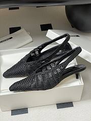 Bagsaaa Jacquemus Cubisto Black 35 leather slingback pumps - 1