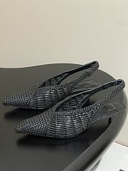 Bagsaaa Jacquemus Cubisto Black 35 leather slingback pumps - 4