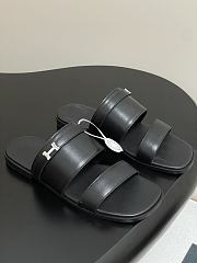 Bagsaaa Hermes Signature H Slides Black - 1