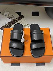 Bagsaaa Hermes Signature H Slides Black - 2