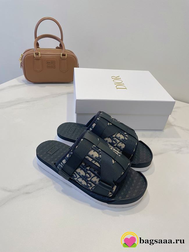 Bagsaaa Dior Alpha Sandal Beige and Black Dior Oblique Jacquard - 1