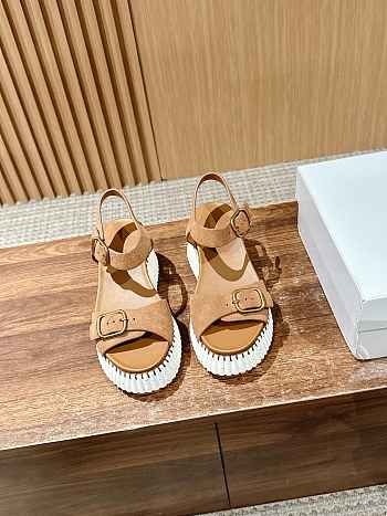 Bagsaaa Chloe Nama wedge sandal Dune Brown