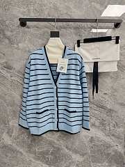 Bagsaaa Chanel Cardigan Light Blue Cashmere P79532 - 1