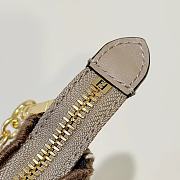 Bagsaaa Fendi Baguette Pouch Brown jacquard FF fabric clutch with chain - 20cm - 4