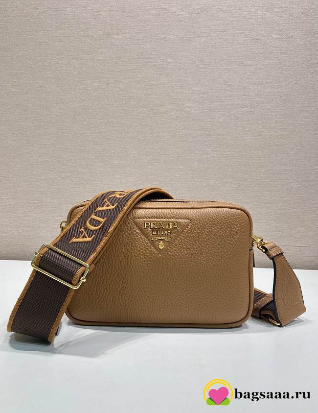 Bagsaaa Prada Small leather shoulder bag 1BH082 brown - 22cm - 1