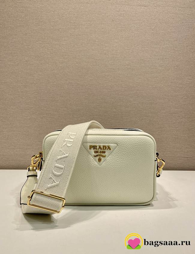Bagsaaa Prada Small leather shoulder bag 1BH082 white - 22cm - 1