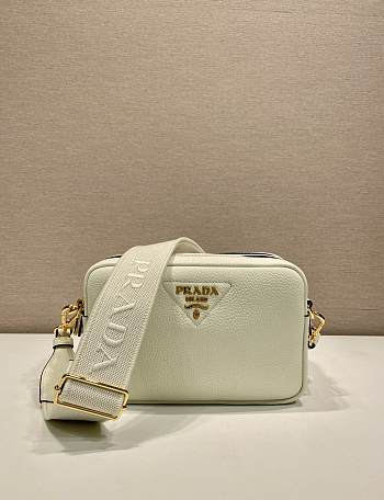 Bagsaaa Prada Small leather shoulder bag 1BH082 white - 22cm